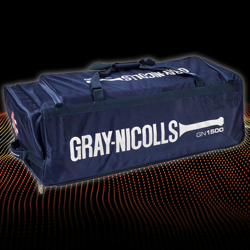 Gray Nicolls 1500 Cricket Wheel Bag navy blue side view
