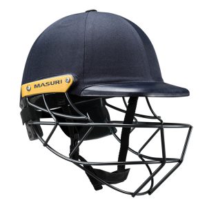 Masuri C Line plus cricket helmet with neck stem guard fitted navy