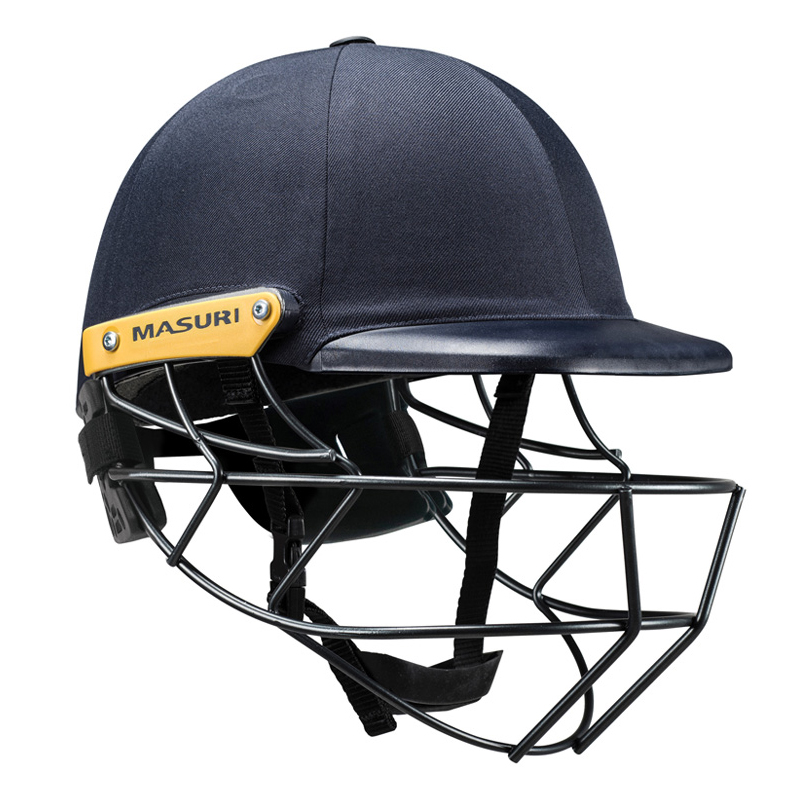 Masuri C Line plus cricket helmet with neck stem guard fitted navy