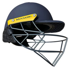 Masuri C Line cricket helmet with steel grill and neck guard fitted