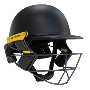 masuri t-line steel grid helmet with neck guard navy